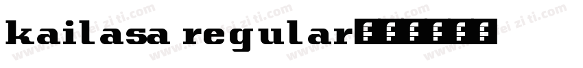 kailasa regular字体转换